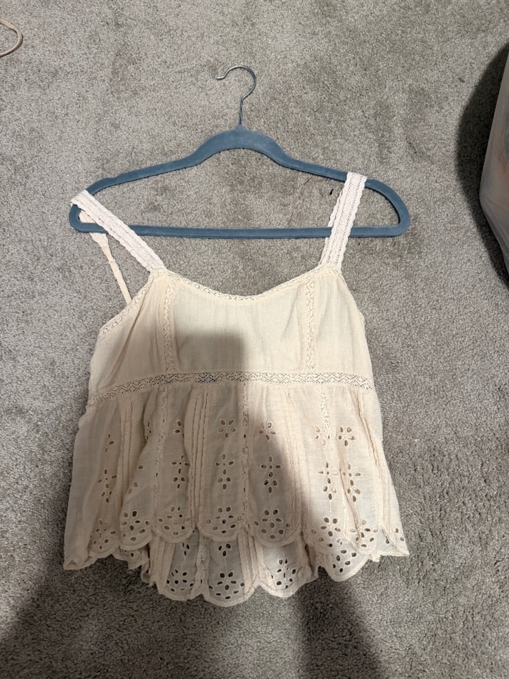American Eagle Linen Peplum Tank Top 🤍